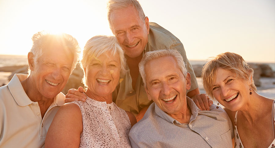 Happy active seniors